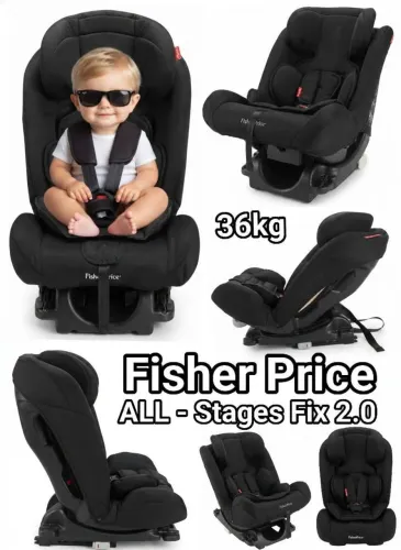Fisher Price ALL - Stages Fix 2 0 Cadeirinha de Carro de 0 à 36kg C/ Isofix Reclinável Top