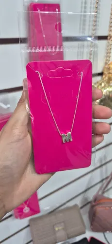 Colar De Letra Prata 925 Presente Dia Das Mães Presente lindo