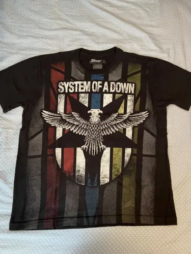Camiseta System of a Down M 100% Algodão