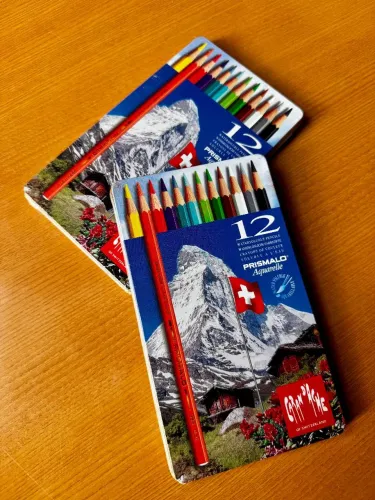 ?Caran d?Ache Prismalo Aquarelle 12 Cores - Original Suíço Lacrado