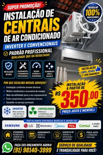 VENDA DE CENTRAIS DE AR SEMINOVAS