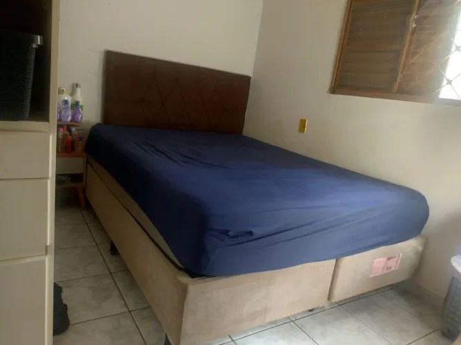 Cama Box Queen Bipartida + Cabeceira - Conservada