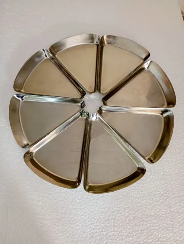 Jogo 8 Formas Individuais Pizza Fracalanza - Aço Inox Vintage (Impecáveis)