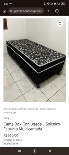 Cama Box Conjugada - Solteiro Espuma Multicamada