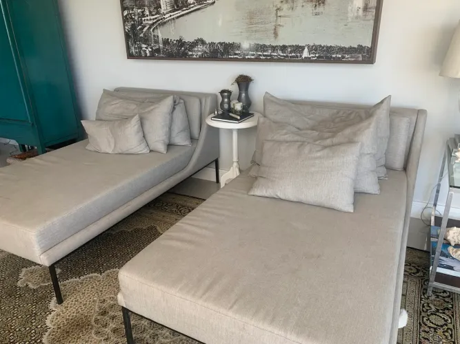 Conjunto de Chaise em linho