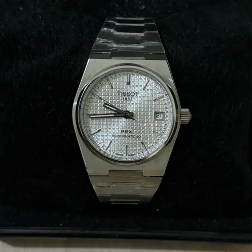 Tissot PRX 35mm - Mostrador Waffle Madrepérola