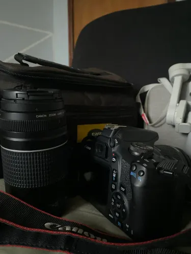 Câmera Canon T7 + 2 Lentes + Gimbal Zhiyun Smooth 4