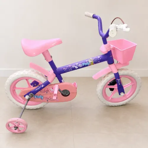 Bicicleta Infantil Verden Paty Aro 12 com Rodinhas e Cestinha