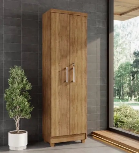 Armário Multiuso Isabela Cedro com Chave | Organização e Versatilidade