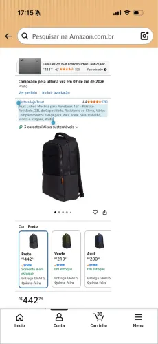 Mochila para notebook nova
