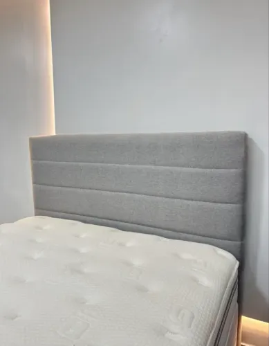 CABECEIRA BELA LINHO CINZA CASAL PROBEL