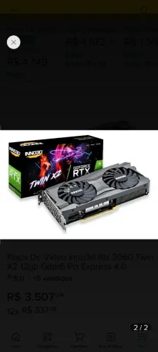 Placa de vídeo RTX 3060