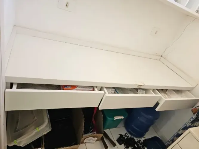 Gaveteiro em MDF com 3 Gavetas Lado a Lado