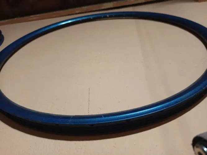 Par de Aros vzam pintados tinta automotiva azul metálico