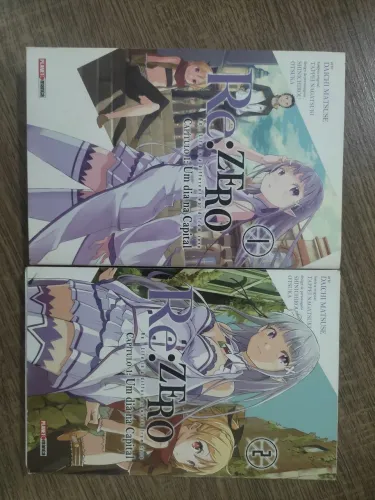 Mangas Raros Re:Zero Um Dia Na Capital Vol.01 e 02
