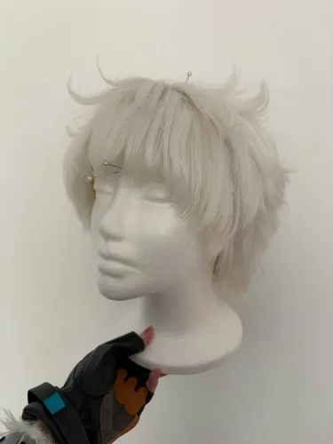 Peruca branca para cosplay 