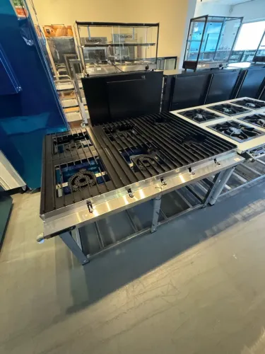 Fogão Industrial Inox Gás 6 bocas Duplas Ilha Novo