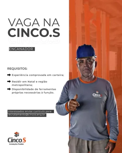 Vaga: Encanador - Cinco S Instalações