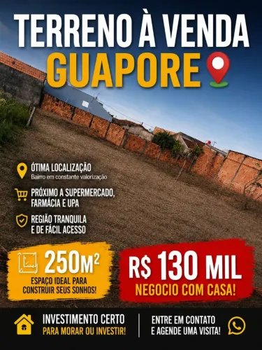 TERRENO À VENDA - BAIRRO GUAPORÉ