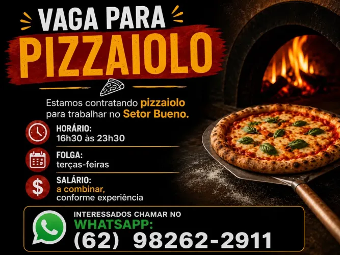 VAGA PARA PIZZAIOLO
