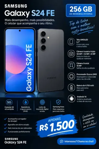 Samsung galáxia s24 fe em perfeito estado