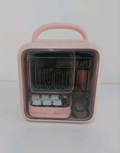 Caixa de Som Divoom Ditoo MIC Rosa c/ Microfone