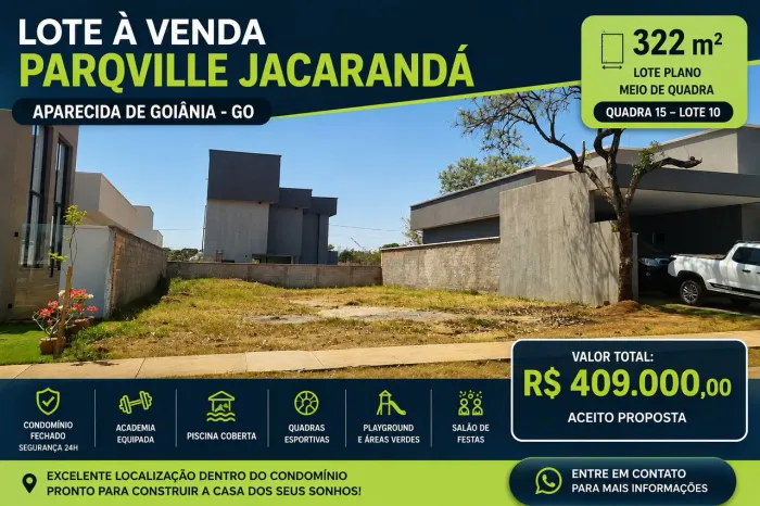 Vendo ágio lote parqueville jacarandá, agio = 206.000,00 total = 409.000,00