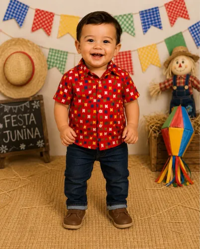 Camisa junina 1 ano
