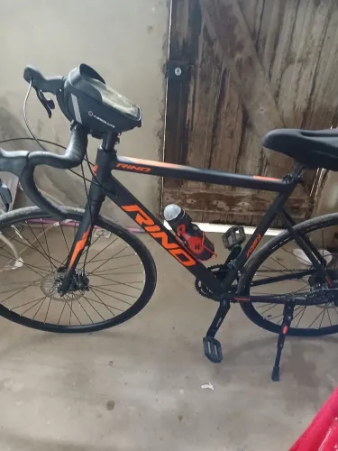 Bicicleta Aro 700 Rino Speed Gaya Aluminio 2x9v Disc Cor Preto-Laranja