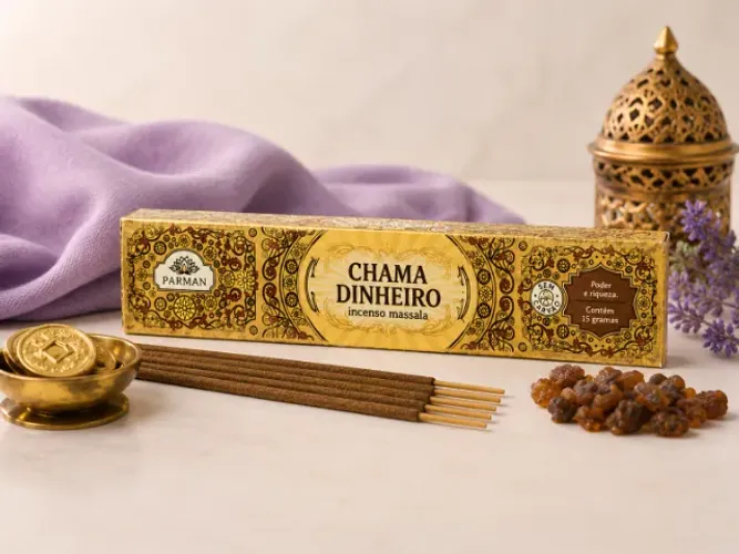 Incenso Massala Chama Dinheiro 15g | Prosperidade e Abundância