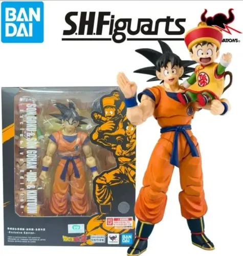 Goku e Gohan Nuvem Voadora Dragon Ball Z SH Figuarts Bandai Tamashi Web Exclusivo lacrado 