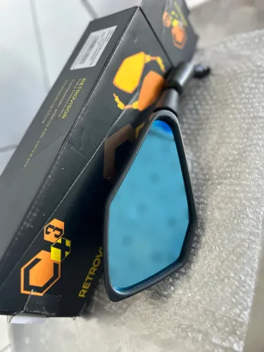 Retrovisor Z400 lente azul convexa 
