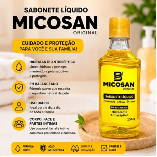 Sabonete Líquido Micosan Original Baruc Cosméticos 200 ml - CM0051