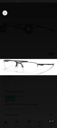 Armação de óculos de grau Oakley socket 5.5 original 