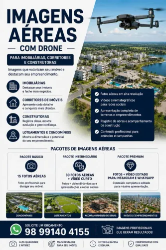 Imagens aéreas com drone