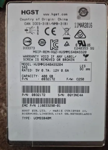 Ssd 400gb SaS Pn 0b32172