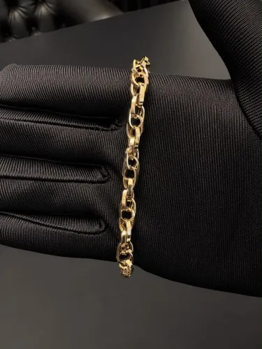 Pulseira Elos Trançados em Ouro 18k 750