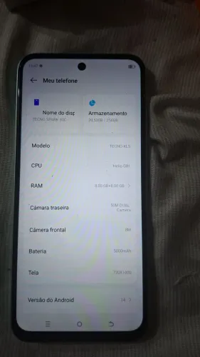 Smartphone Spark 30C 8gb ram 256gb de memória processador Hélio g81