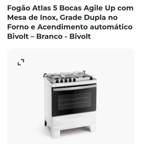 Fogão a gás 5 bocas, sem uso , na cx 