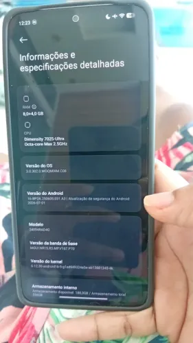 Celular Redmi 8GB ram 256 GB armazenamento interno processador dimensity 7025-ultra
