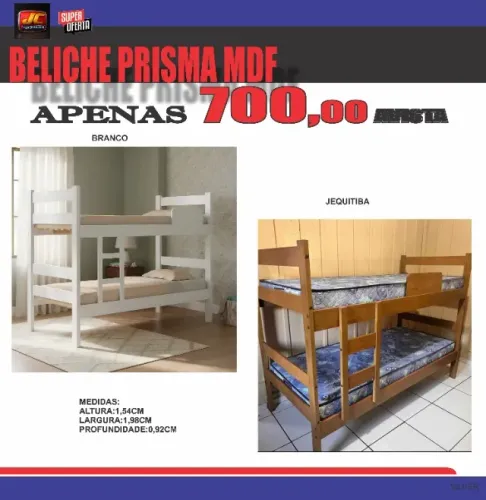 BELICHE PRISMA SOLTEIRO MDF