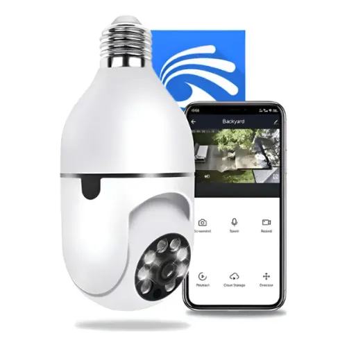 Câmera Lâmpada De Segurança Ip Wifi App Yoosee Visão Noturna