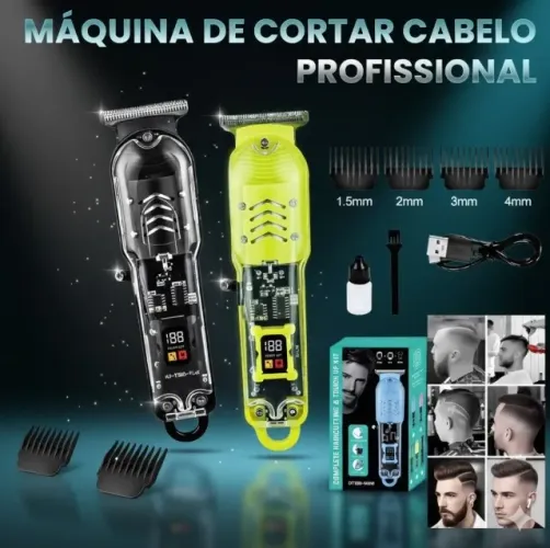 Produto Novo Máquina de Cortar Cabelo Profissional GTY999 Smart Digital Barbeador Elétrico
