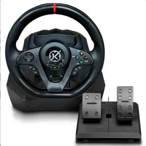 VOLANTE GAMER COM PEDAL KALKAN G300 PS4, XBOX ONE e SERIES e PC