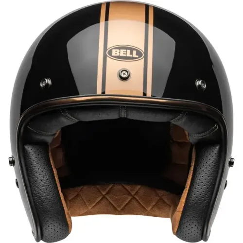 Capacete Bell aberto Custom 500 Rally (Preto/Bronze) Tamanho 56