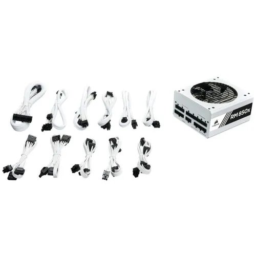Fonte Corsair RM850x, 850W, 80 Plus Gold, Modular, Branco