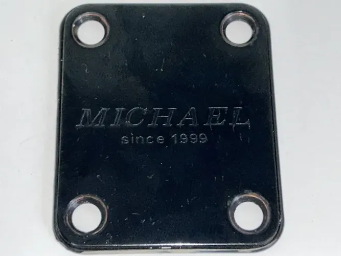 Preto Placa de pescoço para guitarra elétrica Michael 4 parafusos Strat Tele