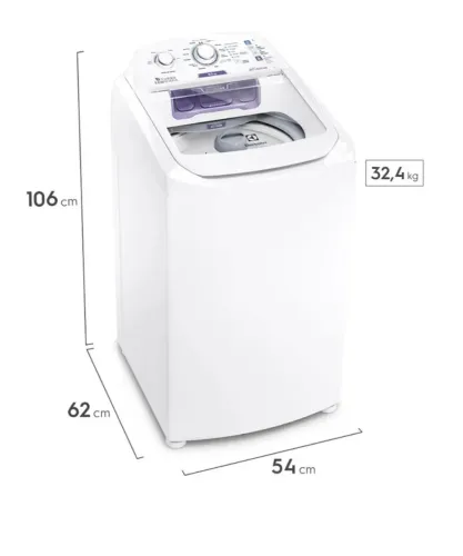 Maquina de lavar 8,5 kg branca Electrolux