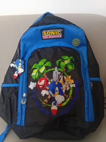 Mochila escolar Sonic volta as aulas 2027
