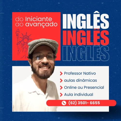 Aula de Inglês, Francês e Italiano.